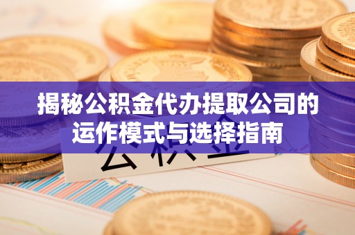 泗水揭秘公积金代办提取公司的运作模式与选择指南