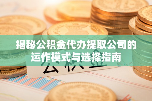 泗水揭秘公积金代办提取公司的运作模式与选择指南