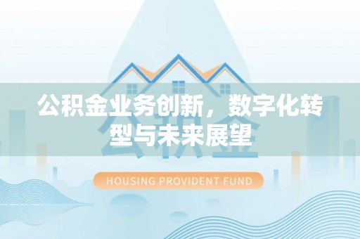 泗水公积金业务创新，数字化转型与未来展望